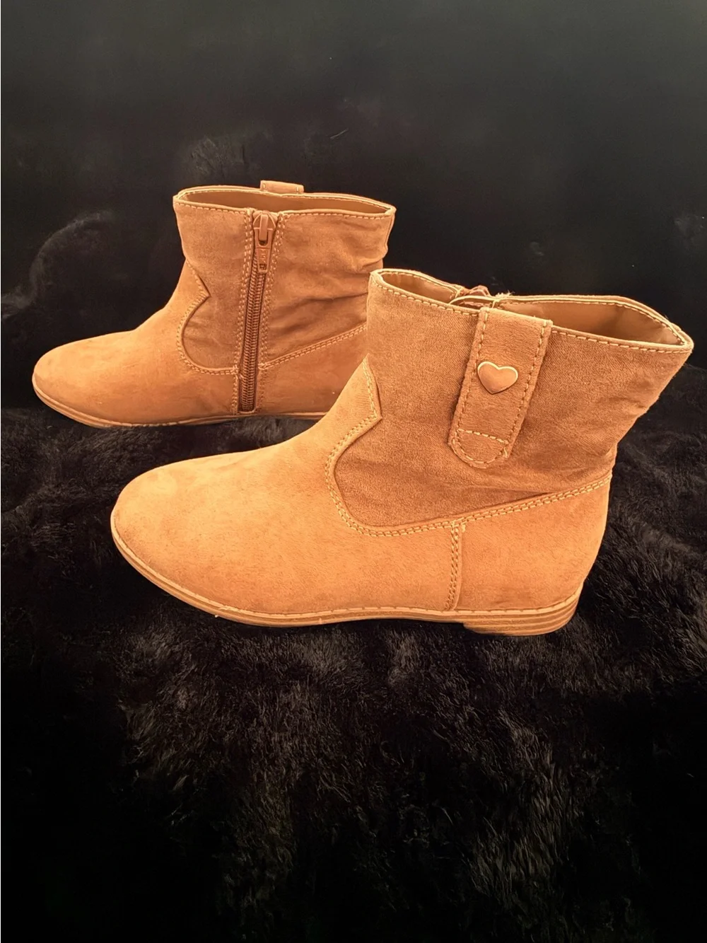 The Children's Place Tan Suede-Look Kids Ankle Boots
